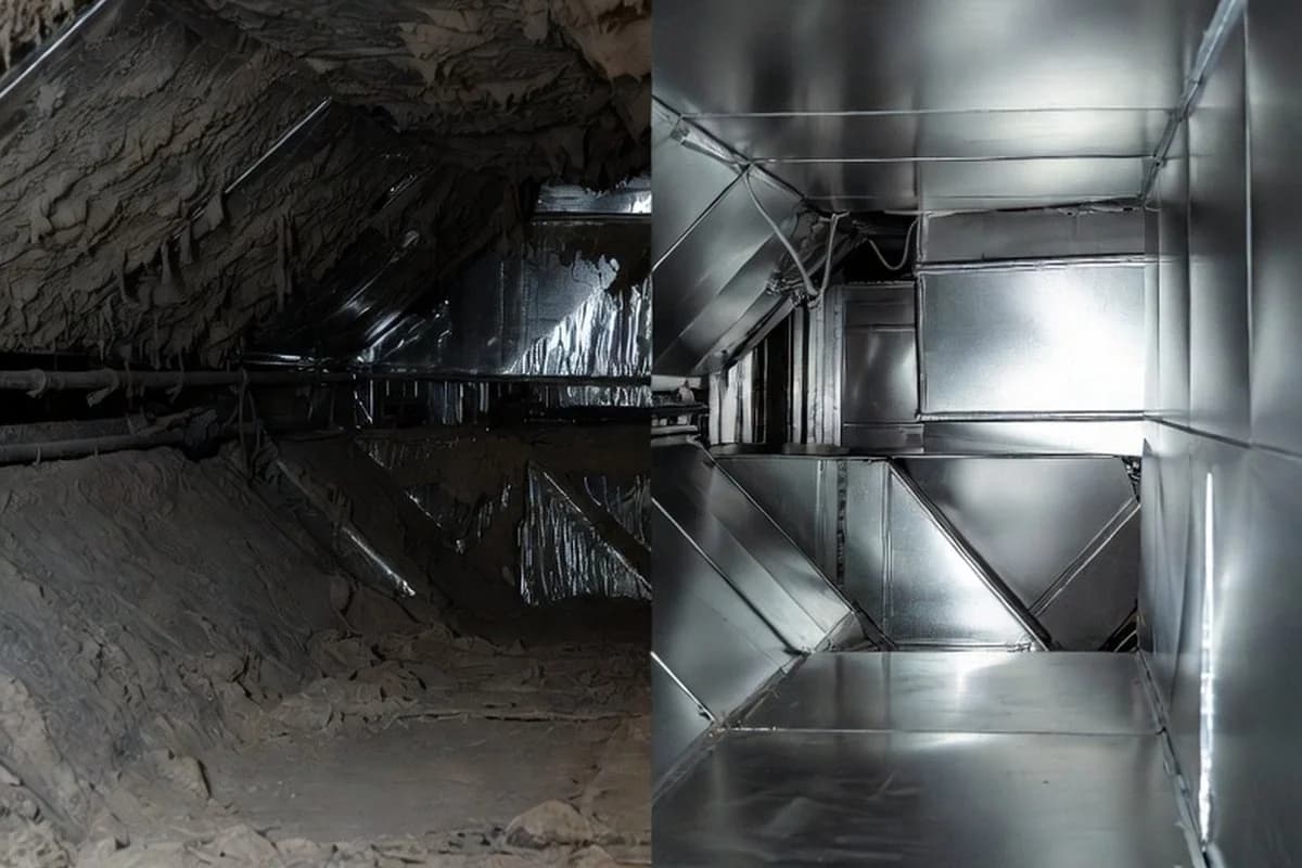 Før og efter professionel rensning