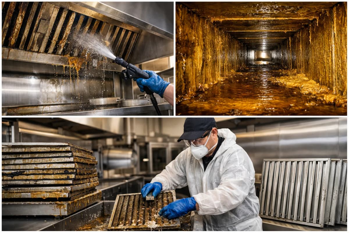 Emhætte- og fedtkanalrens i Spjald